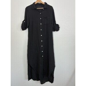 Meo Meli | Dresses | Meo Meli Made In Italy 0 Linen Size Medium Button Down  Dress Belt Pockets | Poshmark